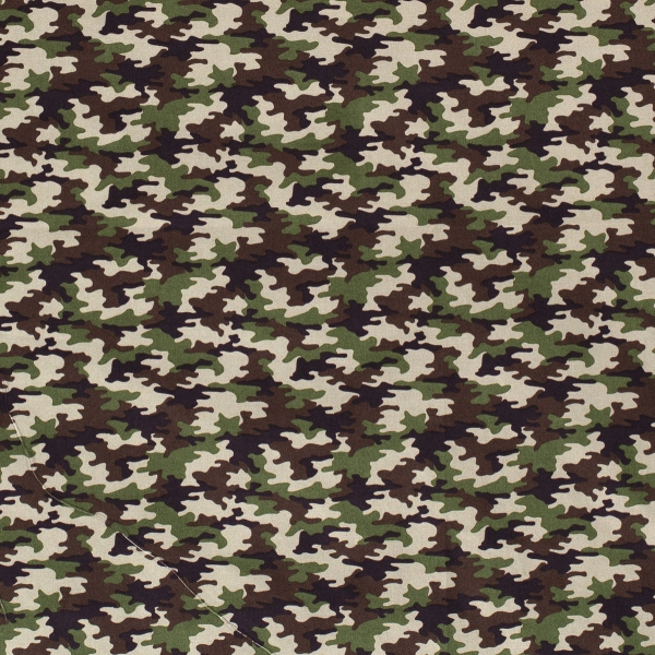 Baumwolldruck Camouflage khaki grün