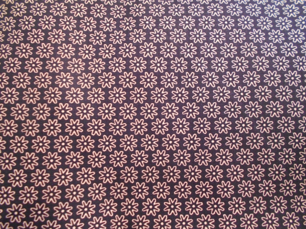 Baumwolle Blumen weiß auf dunkelblau