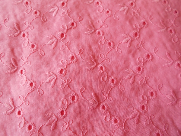 Baumwolle Lochstickerei rosa