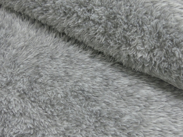 Micro Fleece uni melliert hellgrau