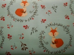 Jersey Fuchs auf mint/türkis Reststück 120 cm