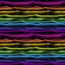 Wavy Stripes by lycklig design regenbogen/schwarz 299999 Reststück 90 cm
